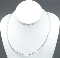 Milor Italian 14K White Gold Diamond-Cut Necklace