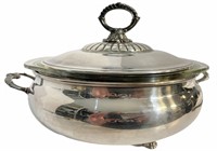 Beautiful Silverplate Lidded Casserole Dish