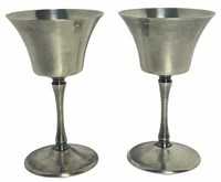 Pair of Pewter Goblets Italy