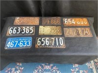 license plates 12 pc 1930 bus misc states