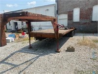 25’ Homemade Trailer w /title, with 3 spare tires