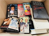 Box Lot of VHS & Cassette Tapes