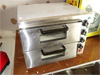 New 2 Deck Electric countertop Brick Pizza Oven