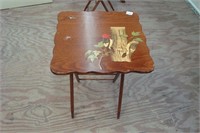 Collapsible Wooden End Table 16" x 16" x 21" Tall
