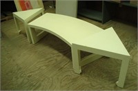 Coffee Table w/ 2 End Tables - White