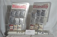 (2) WINSTON CIGARETTE DISPLAYS WITH CIGS, 11X18 EH