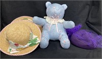 Victorian Teddy Bear & Vintage Hats