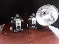 2 Vintage Brownie Hawken cameras
