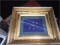 Authentic arrow points framed