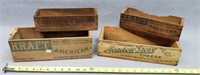 4-Wooden Cheese Boxes
