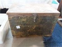 Old wood ammo storage box