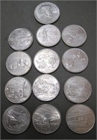 1979 Susan B Anthony Dollar & 12 State Quarters