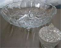 Oval Jennette Pressed Glass Bowl, Wexford Candy