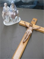 VALENCIA by Roman Porcelain Holy Family & Crucifix