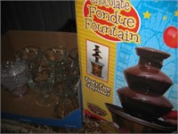 Chocolate Fountain, Ice Cream Sundae Dishes