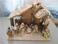 Vintage Nativity Set Italy- with Stable