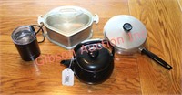 Kitchen Items-Tea Pot, Pan, Grinder