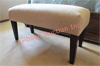 Upholstered Bench With Tapered Wooden Legs