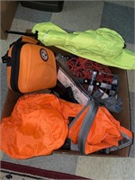 Misc items. First aid kit. Umbrella. Tools. Etc.