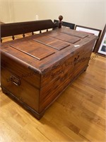 Stunning cedar chest. 2 layers of storage. Heavy