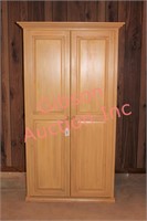 Lam Bros. Painted Yellow Pine Cabinet W/ 2 Doors