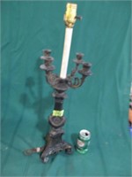 Iron Table Lamp w Candle
