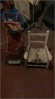 Child’s Chair and Doll Stroller