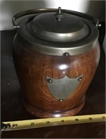 Wood Humidor W/porcelain Jar Liner