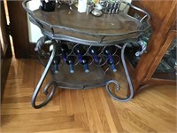 Metal Stand With Wine Rack 26x34x29
