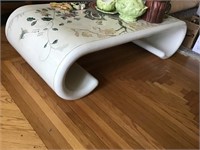 Asian Wood Coffee Table, Some Paint Loss 60x30x16