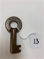 Brass Railroad Key Unmarked