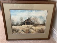 ?? Framed and matted watercolor
