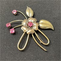 Vintage Harry Iskin Gold-Filled Floral Brooch