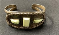 Hand-Made Native American Silver Cuff Bracelet