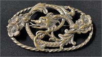 Antique Art Nouveau Dragon Brooch