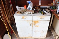 Metal Cabinet & Contents