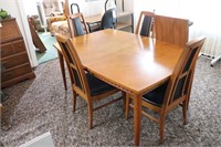 Dining Table with Chairs and Leaf