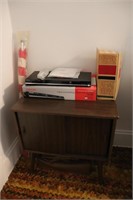 DVD Player, Record Cabinet, Flag