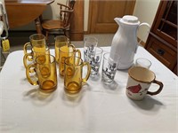 6 Mugs, glasses, etc