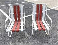 Pair Retro Patio Chair; some paint loss, rust spos