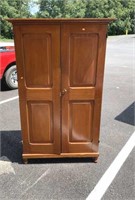 Mahogany Linen Press; loose foot, holed for wires