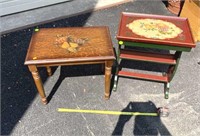 2 paint Decorated End Tables (new)