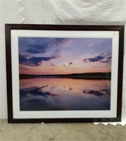 Large Framed Photo Image of Water Sunset 54"x63.5"