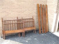 Pair Scroll Twin Beds Good Condition