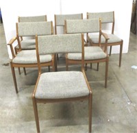 6 MCM Scandinavia Woodworks Co. Dining Chairs