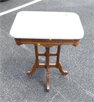 Victorian Marble Top Table 29"Hx22"Wx16"D