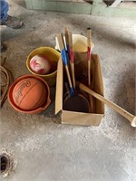 Basketball, Bad Mitten rackets, pails, etc