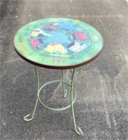 Hand Painted Patio Table 27"Hx17"W