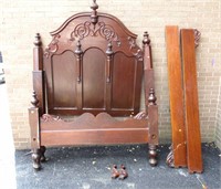 Antique Victorian High Headboard Bed Full Size
