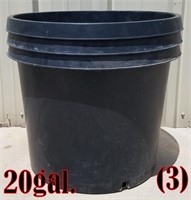Gro Pro Premium 20 Gallon Plant/Nursery Pot (3)
